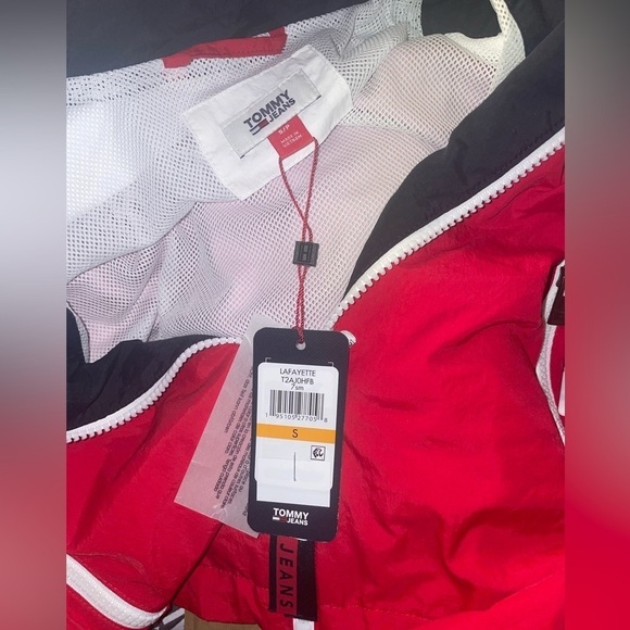 TOMMY HILFIGER Cropped Colorblock Windbreaker Jacket 🇺🇸 RARE Color Combo 🔥 Sm - Picture 7 of 7